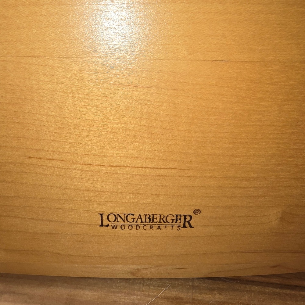 Longaberger Handwoven Wood Basket Recipe Holder Lid and Liner 2001 Dresden Ohio - Picture 3 of 12